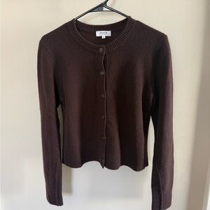Madewell Chocolate Brown Button-Up Cardigan
